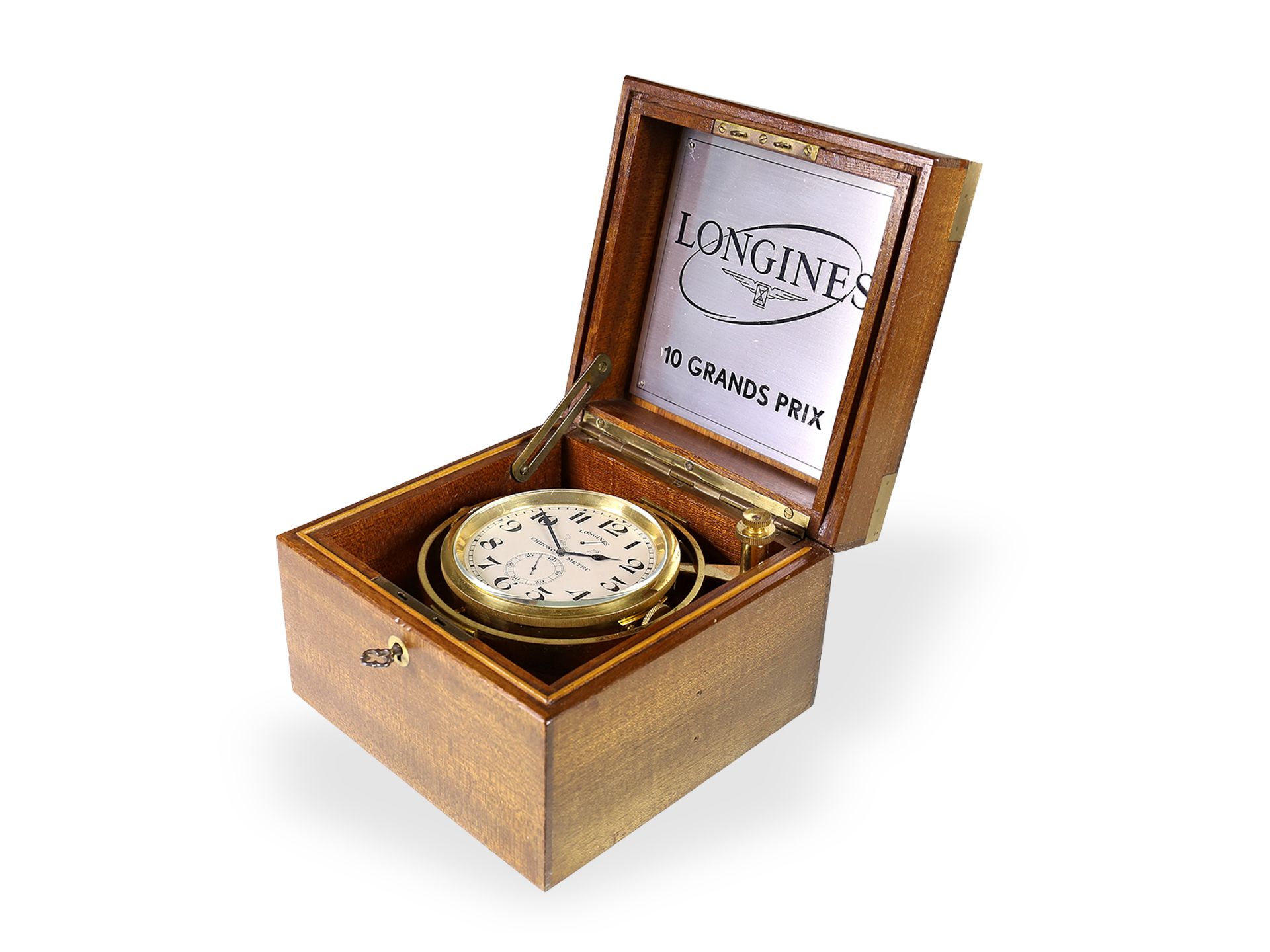 Very small, rare Longines marine chronometer in excellent condition, ca. 1950 - Image 3 of 6