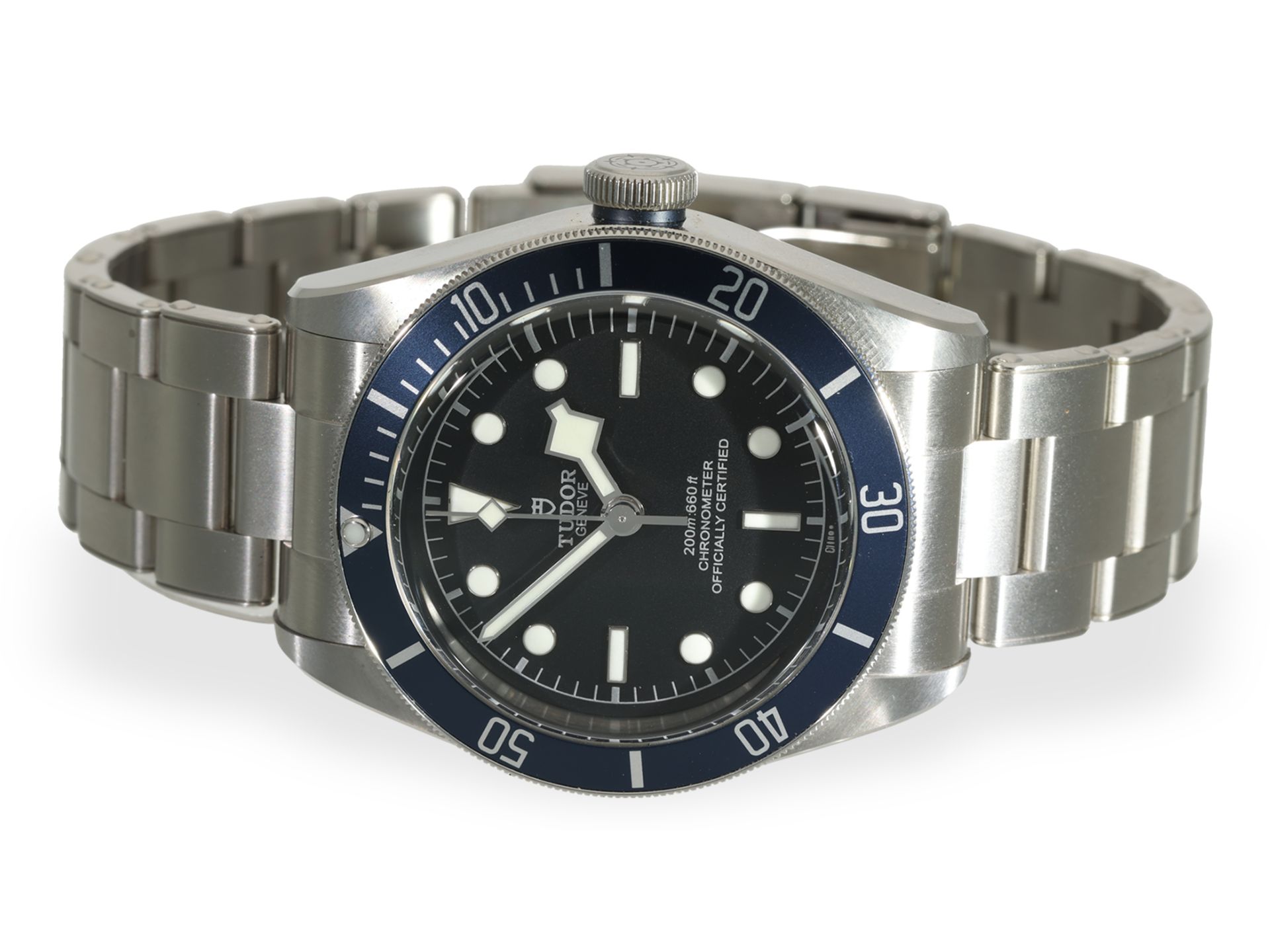 Wristwatch: Tudor heritage Black Bay 41mm "200m/660ft", steel, blue bezel, full set, unworn 2020 - Image 2 of 7