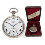 Taschenuhr: Paul Ditisheim Chronometer mit Jugendstil-Reliefgehäuse, um 1910
