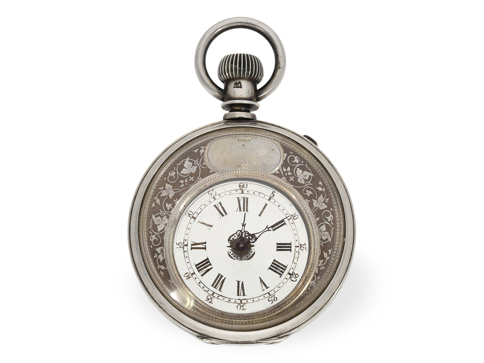 Taschenuhr: sehr seltene "Mysterieuse", um 1885, Armand Schwob Frères, La Chaux-De-Fonds