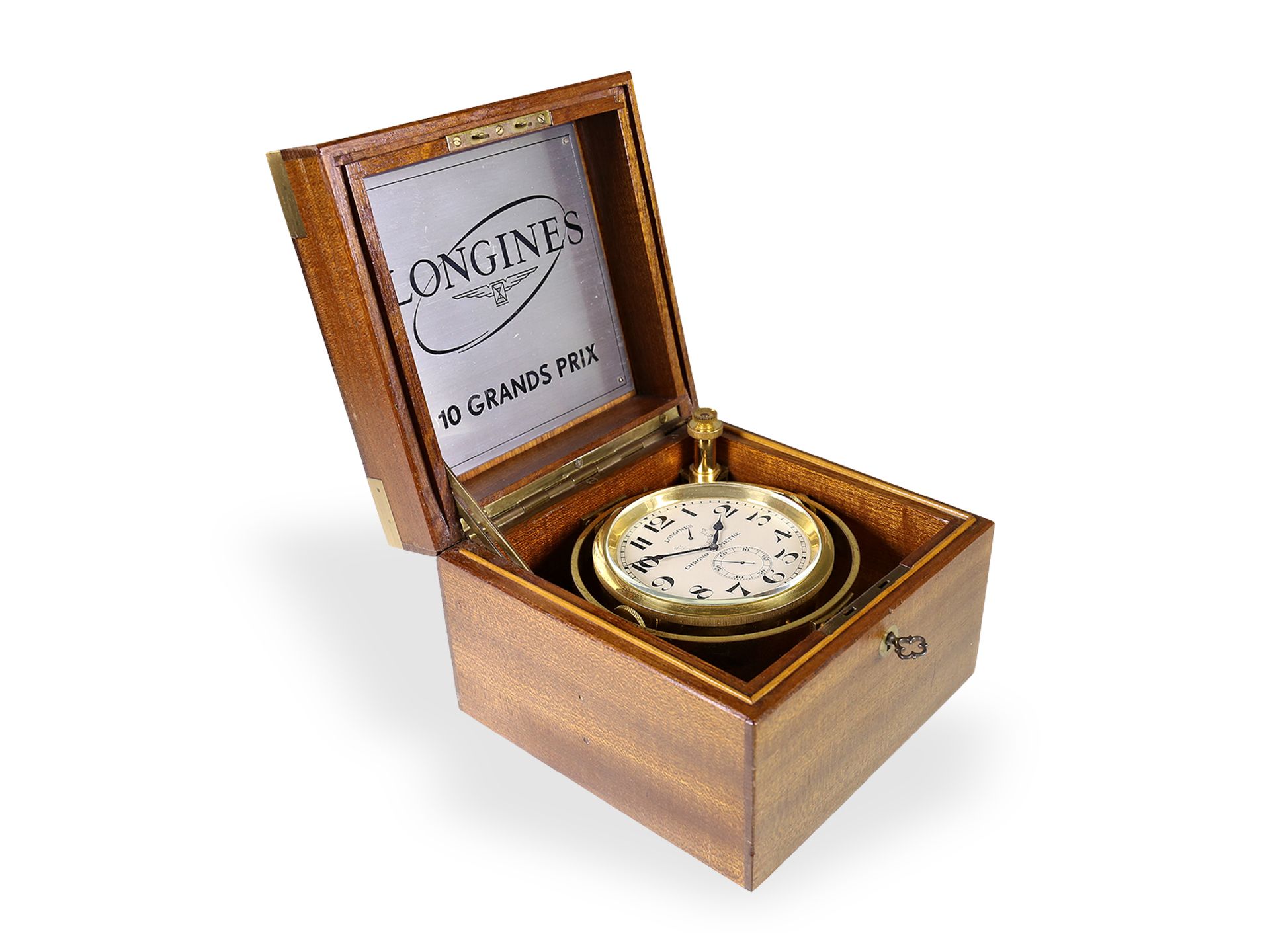 Very small, rare Longines marine chronometer in excellent condition, ca. 1950 - Image 5 of 6