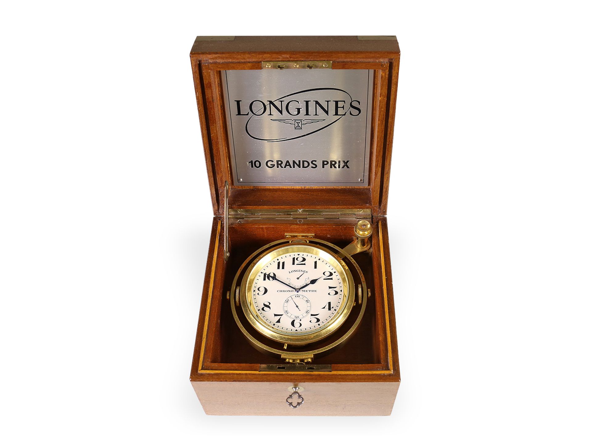 Very small, rare Longines marine chronometer in excellent condition, ca. 1950