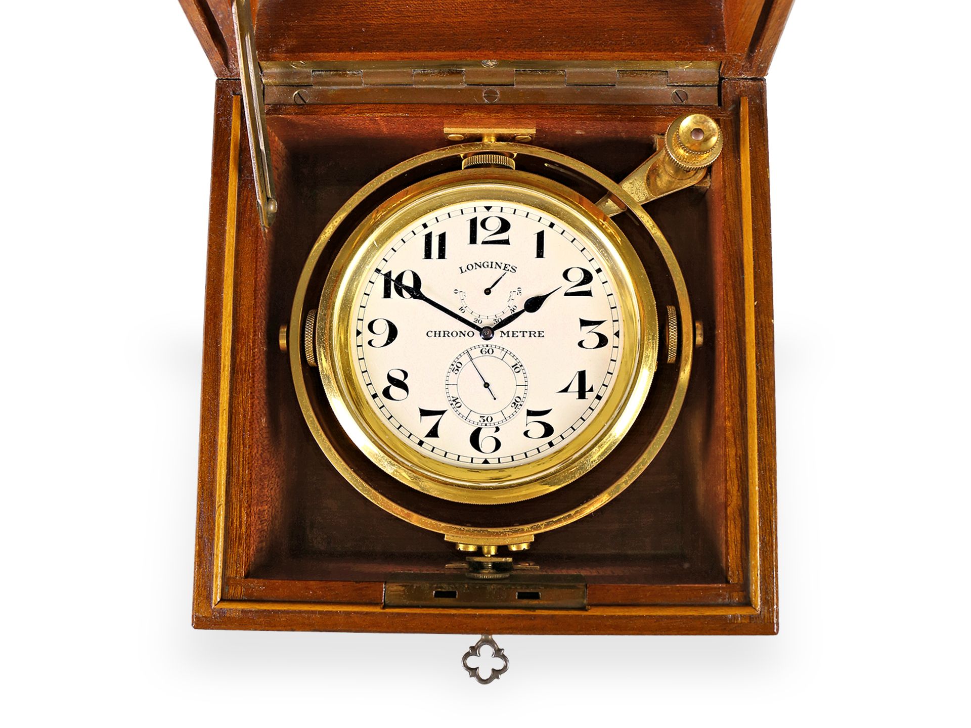 Very small, rare Longines marine chronometer in excellent condition, ca. 1950 - Image 4 of 6