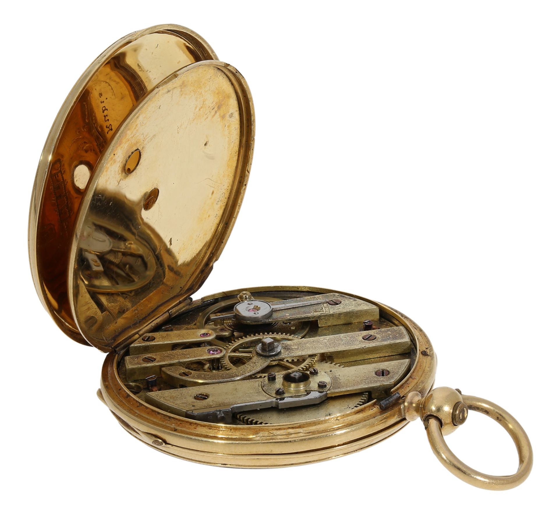 Pocket watch: early ladies' watch with key winding, Patek Geneve No. 19621, ca. 1860 - Image 4 of 7