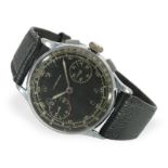 Armbanduhr: militärischer Junghans Chronograph in Stahl, ca. 1940er-Jahre
