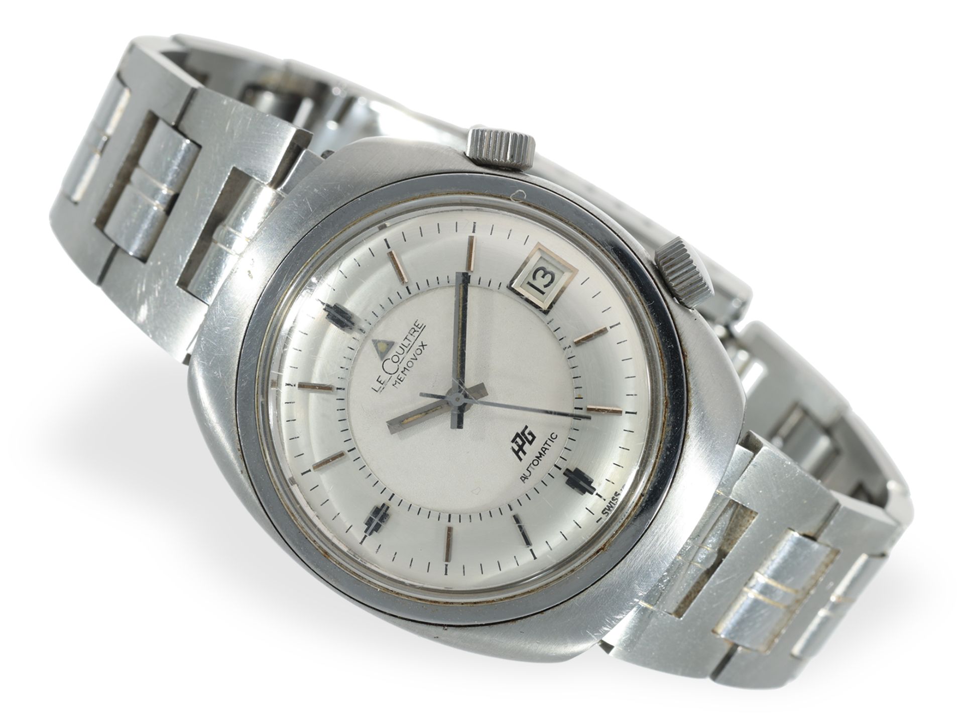 Armbanduhr: Jaeger-LeCoultre Memovox Jumbo/ HPG Automatic mit Datum, REF. 9508, Stahl, ca. 1970