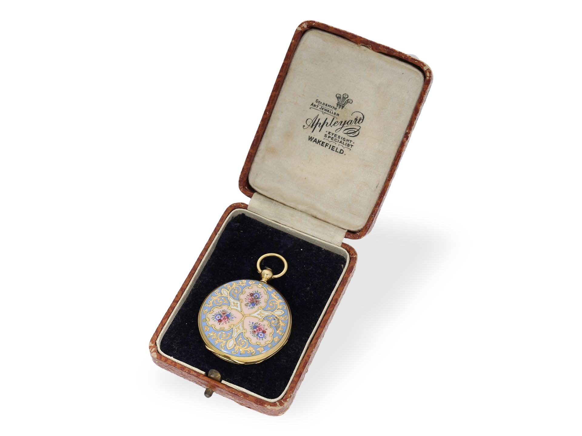 Pocket watch: top-quality gold/enamel hunting case watch, Henry Capt Geneve, ca. 1830 - Image 10 of 10