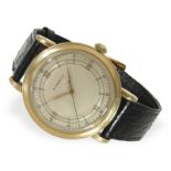 Armbanduhr: übergroße 18K Gold Gübelin mit Zentralsekunde, ca. 1940er-Jahre