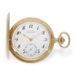 Taschenuhr: sehr gut erhaltene A. Lange & Söhne Goldsavonnette von 1926, Sammleruhr Glashütte