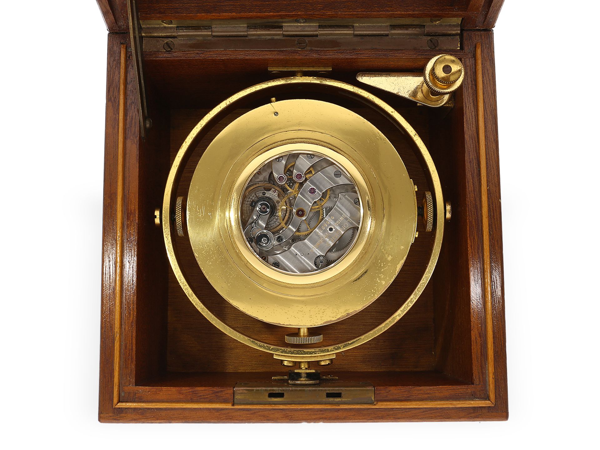 Very small, rare Longines marine chronometer in excellent condition, ca. 1950 - Image 2 of 6