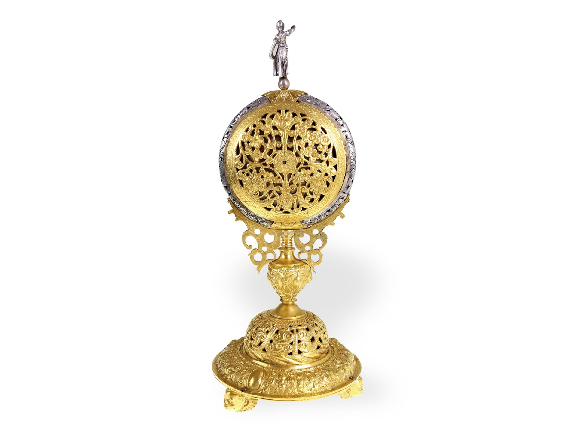 Table clock: important Renaissance monstrance clock with striking mechanism and alarm, maker's mark  - Image 5 of 7