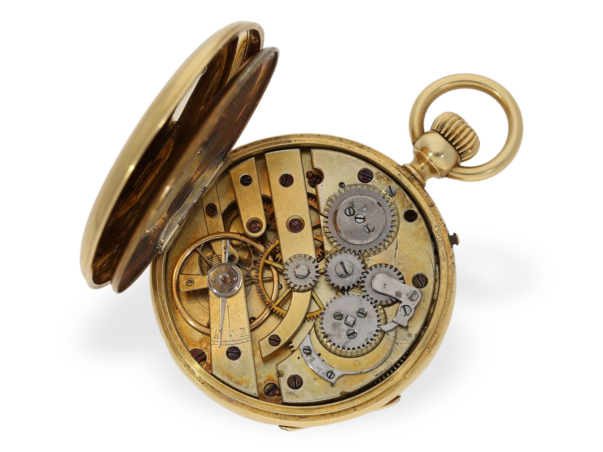 Technically interesting pocket watch with very early crown winding patent, ca. 1850 - Image 2 of 7