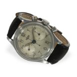 Armbanduhr: früher Heuer Chronograph "Big Eyes" REF.5408, Stahl, 1940er-Jahre
