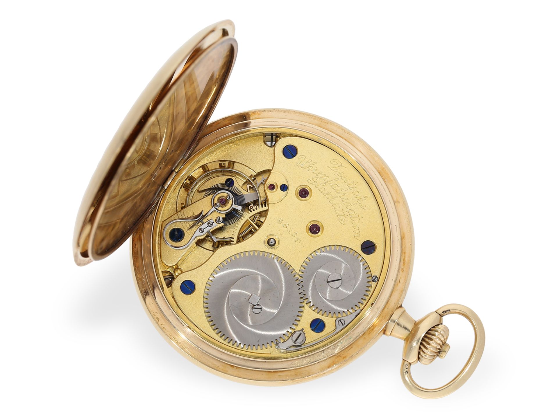 Pocket watch: very well preserved A. Lange & Söhne gold hunting case watch from 1926, collector's wa - Image 2 of 7