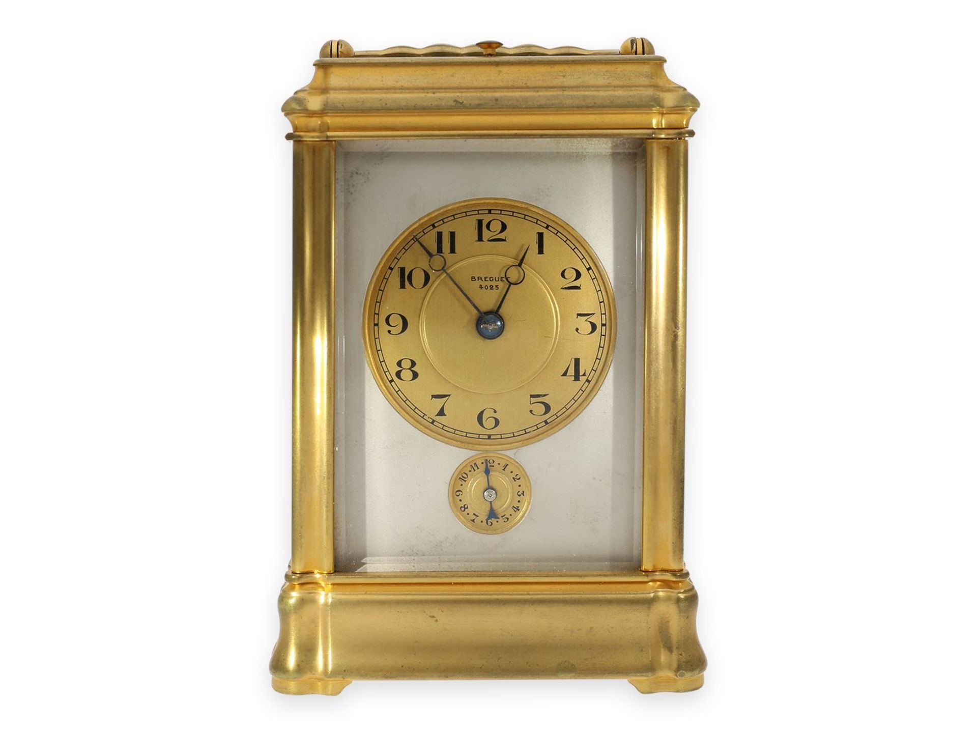 Travel clock: exquisite travel clock with sonnerie, repeater and alarm, Breguet Paris No.4025, ca. 1