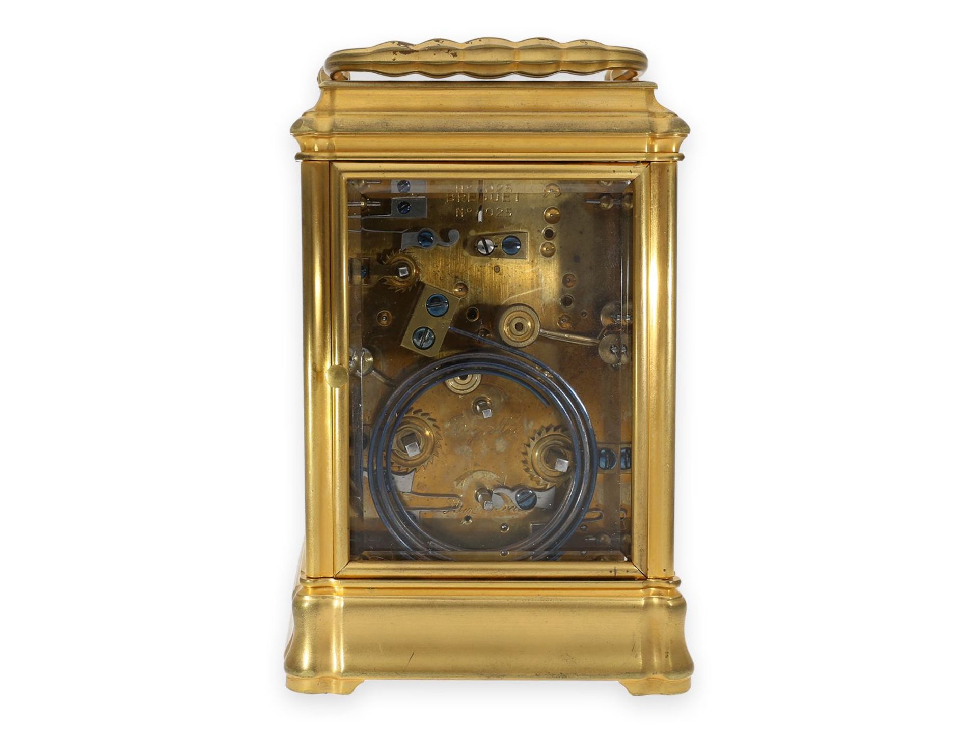 Travel clock: exquisite travel clock with sonnerie, repeater and alarm, Breguet Paris No.4025, ca. 1 - Image 2 of 3