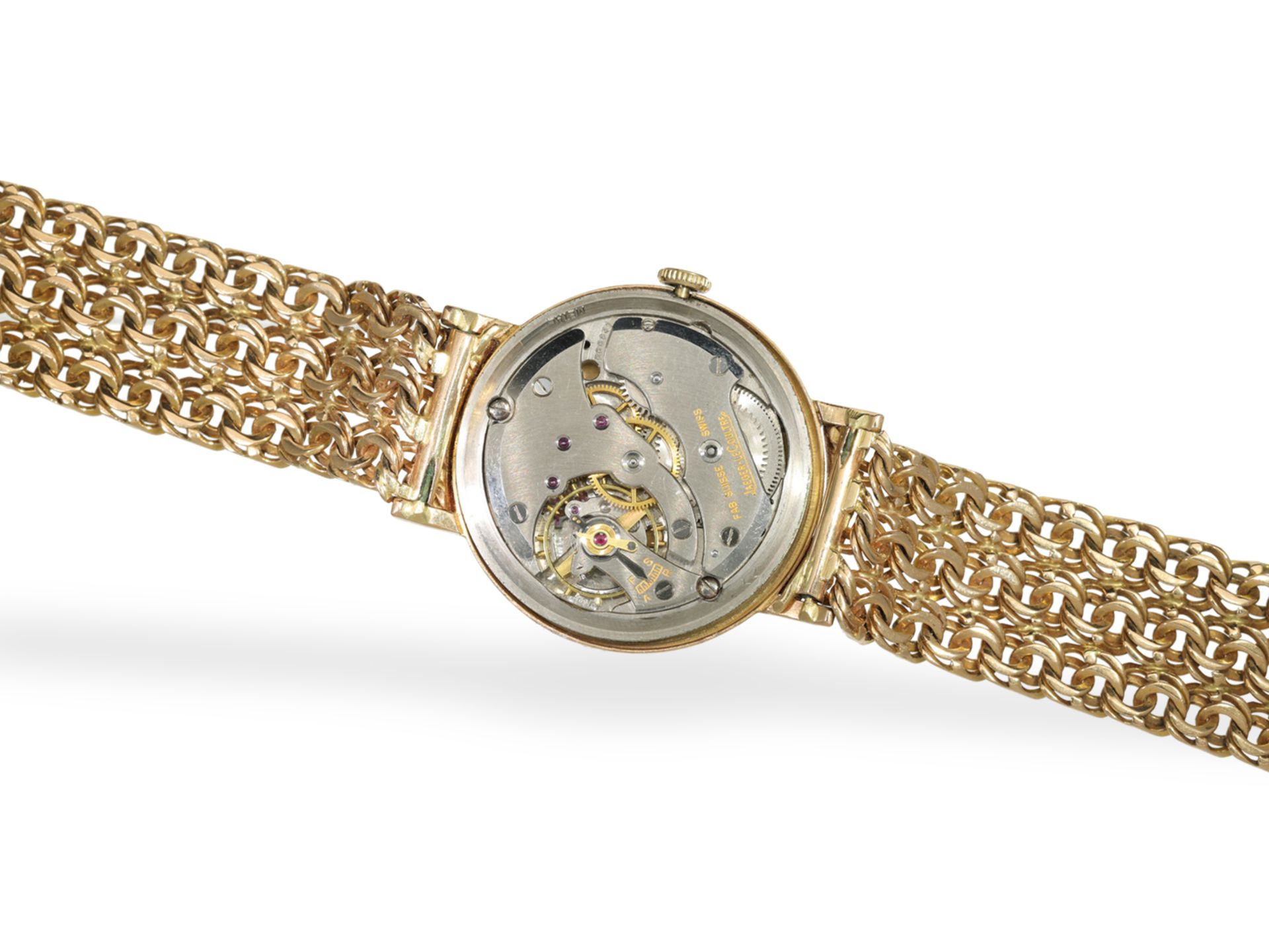 Wristwatch: large pink gold vintage men's watch by Jaeger LeCoultre, ca. 1950 - Image 3 of 5