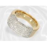 Ring: solid goldsmith ring set with brilliant-cut diamonds, approx. 1ct brilliant-cut diamonds