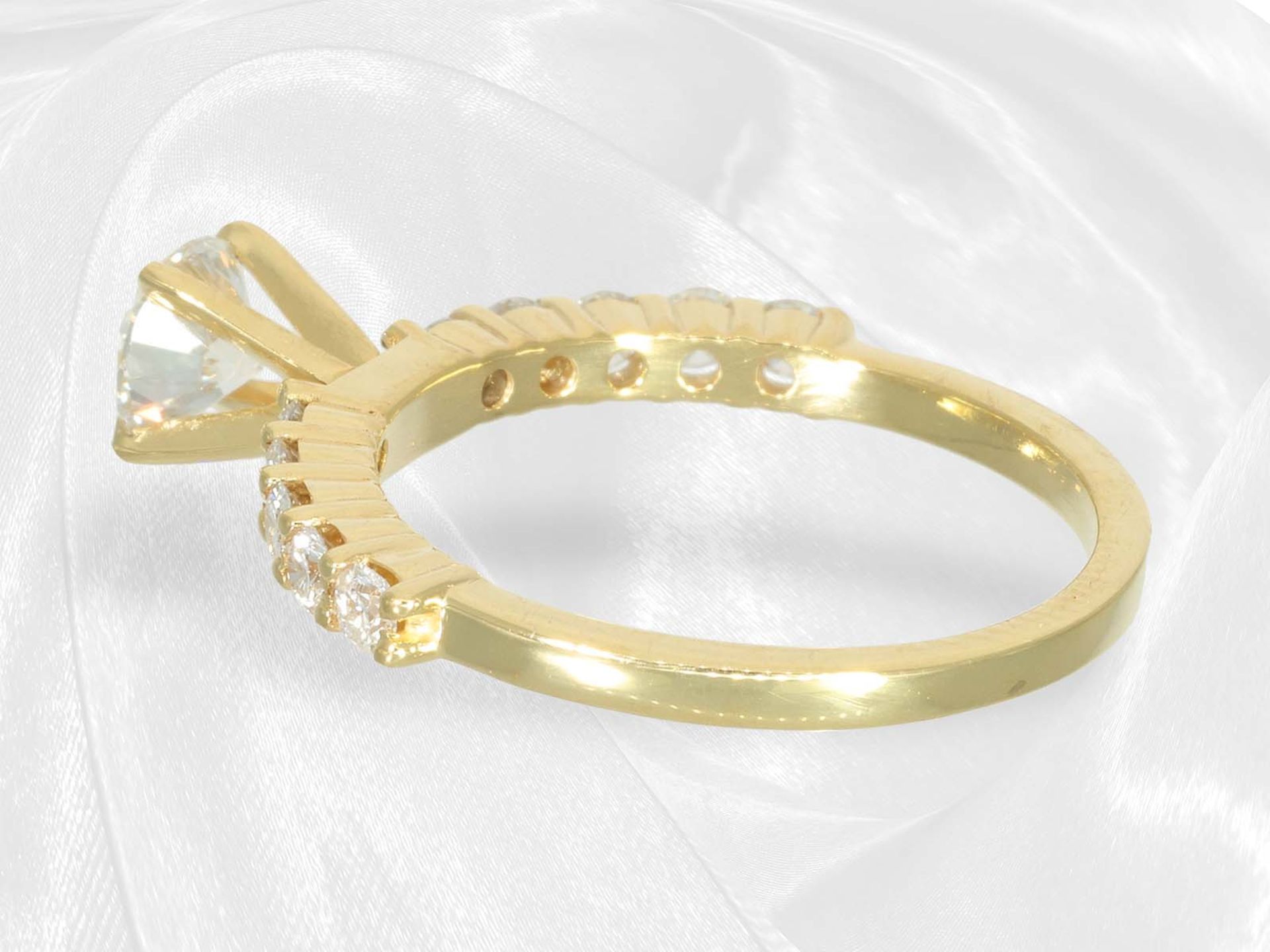 Modern brilliant-cut diamond gold ring, beautiful brilliant-cut diamond of 0.51ct, VVS1, GIA report - Image 4 of 4