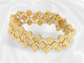 Armband: modernes Diamantarmband Yellow/White, 16ct, neuwertig