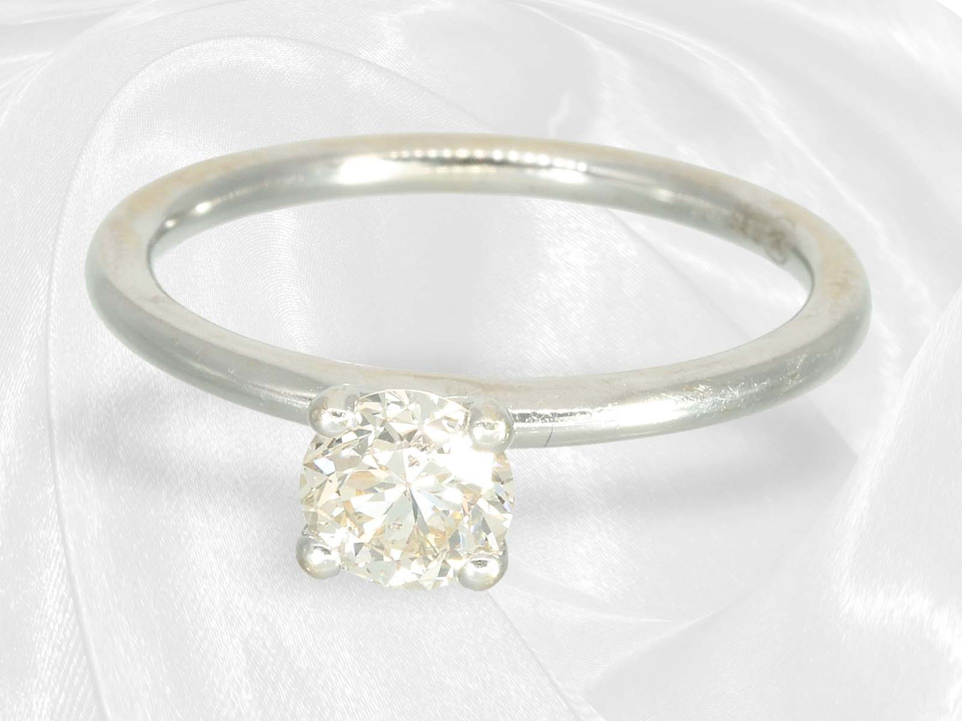 Modern solitaire brilliant-cut diamond goldsmith ring, approx. 0.55ct - Image 2 of 6