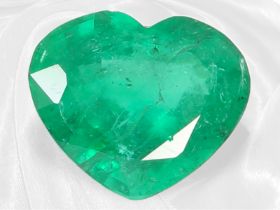 Natürlicher Smaragd im Herzschliff, ca. 2,02ct, mit GRS Gemstone Report aus der Schweiz