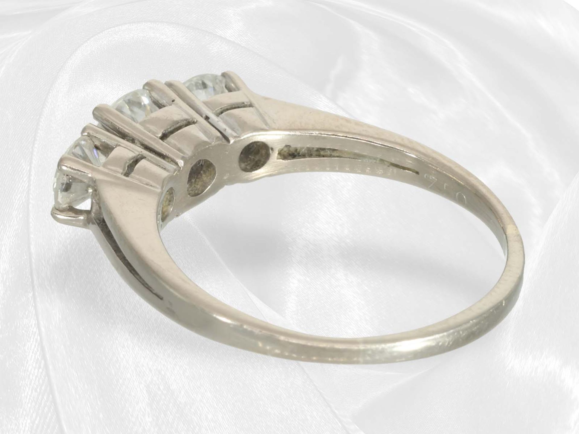 White gold vintage brilliant-cut diamond goldsmith ring, approx. 1.15ct brilliant-cut diamonds - Image 4 of 4