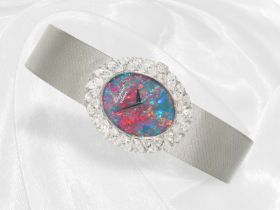 Armbanduhr: extrem rare vintage Luxusuhr von Chopard "Opal" mit Diamantlünette, Zertifikat und Wertg