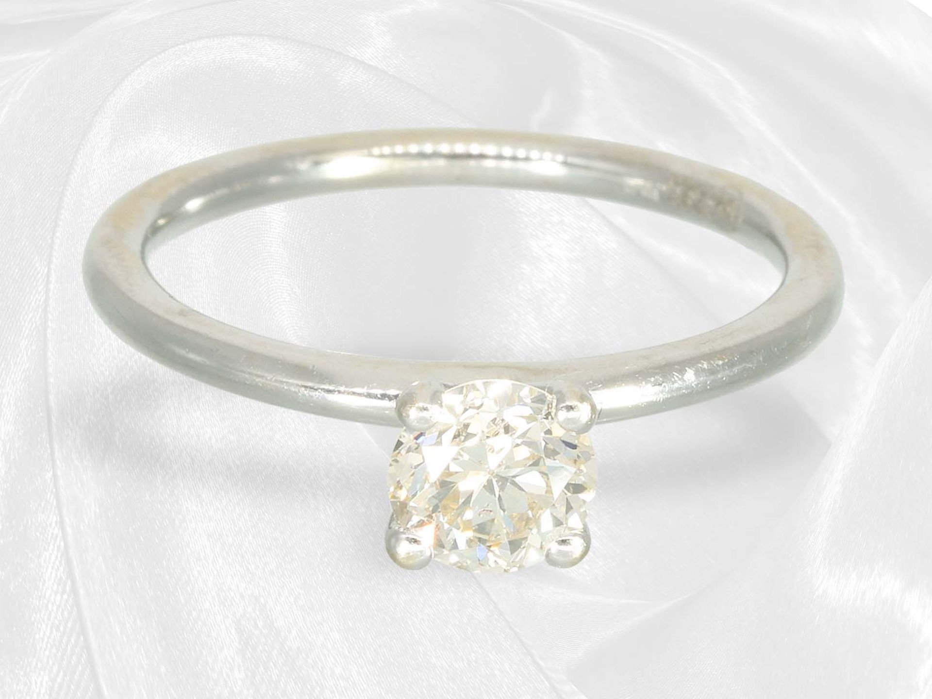 Modern solitaire brilliant-cut diamond goldsmith ring, approx. 0.55ct - Image 3 of 6