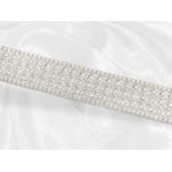 Bracelet: luxurious vintage brilliant-cut diamond bracelet in the antique style of the 1930s, approx