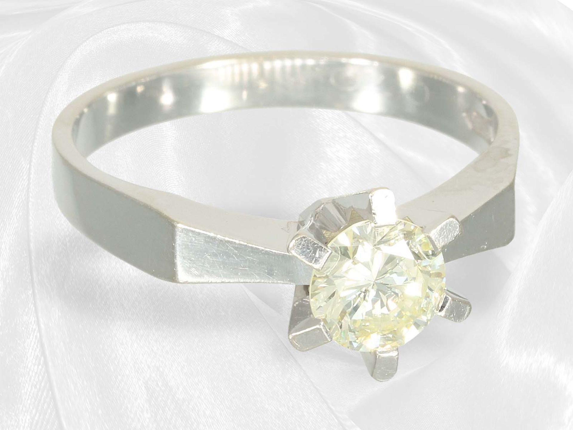 Vintage solitaire brilliant-cut diamond goldsmith ring, approx. 0.7ct brilliant-cut diamond - Image 3 of 4