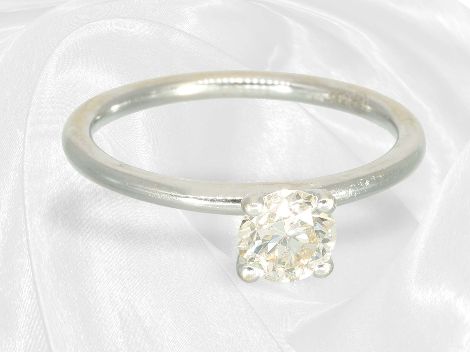 Modern solitaire brilliant-cut diamond goldsmith ring, approx. 0.55ct - Image 4 of 6