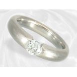 Solid 18K white gold ring with an Old European cut diamond of approx. 0.5ct