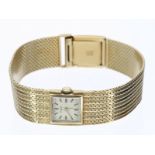 Dekorative und elegante vintage Damen-Armbanduhr von Dugena, 14K Gold