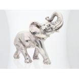 Sehr dekorative silberne vintage Elefantenskulptur