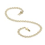 Armband: Sehr feines, goldenes Brillant-Tennisarmband, ca. 0,7ct