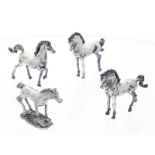 Miniatur: detaillierte Figuren aus Silber, Motiv "Pferde"