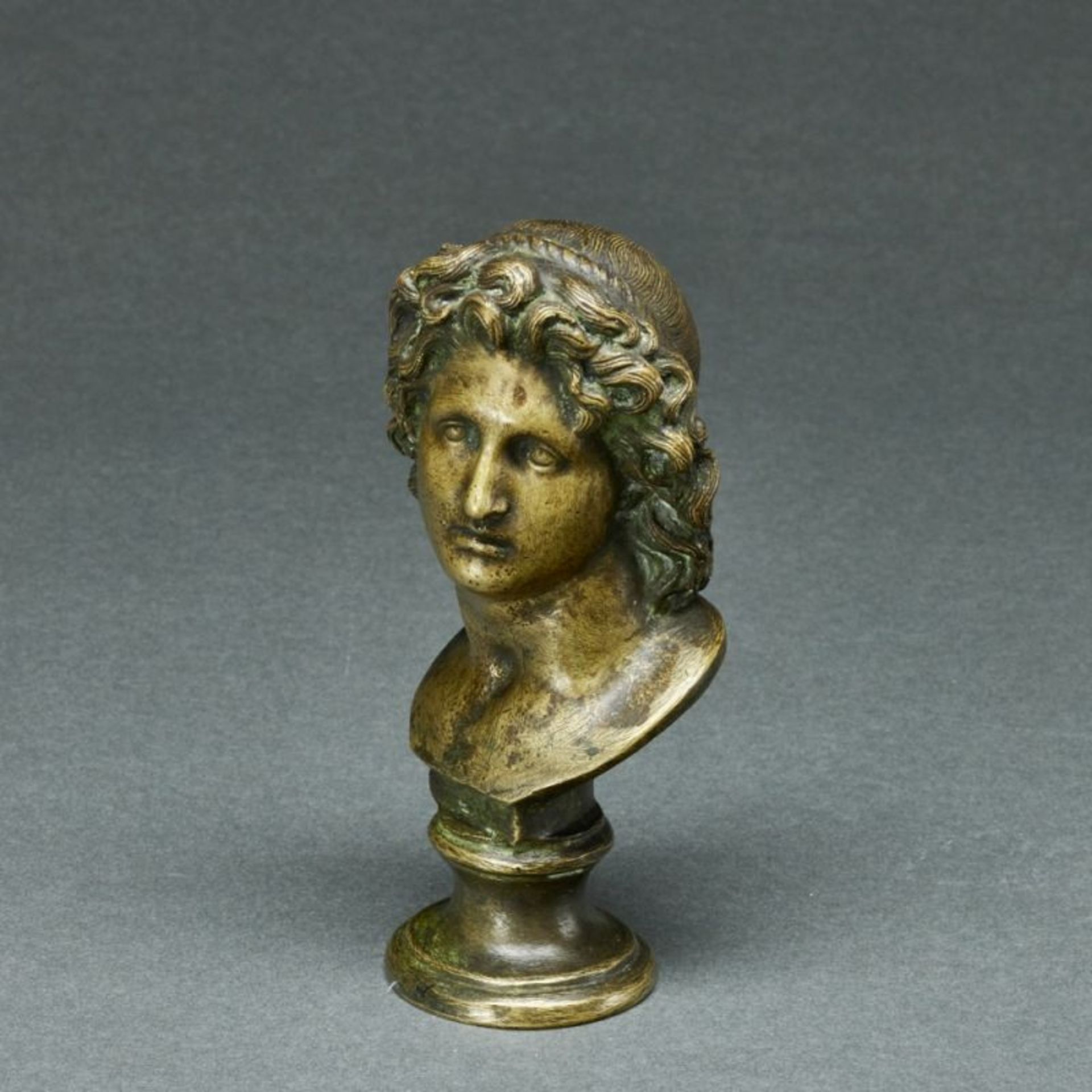 Alexander der Große, Miniaturbronze nach Leochares, 19. Jahrhundert