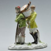 Figurengruppe: Holländischer Bauer mit Korb. Meissen 1924-1934.