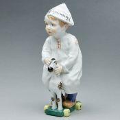 Kind, auf einem Holzpferd reitend (Keramische Zeitschrift) - Julius Konrad Hentschel. Meissen 1999.