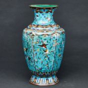 Cloisonné Vase mit Vogeldekor, Japan