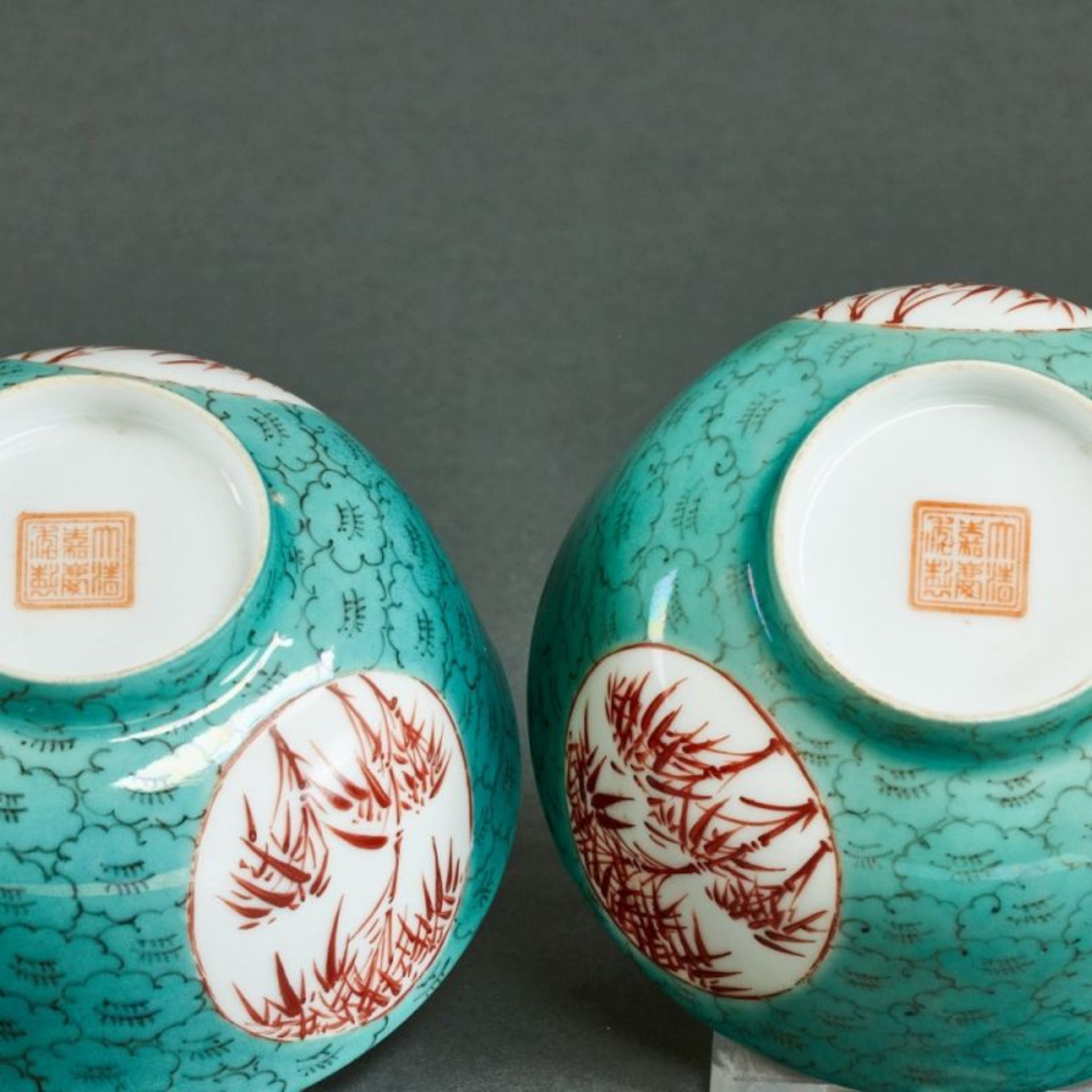 Zwei Schalen mit Bambusdekor, China, 19. / 20. Jahrhundert - Bild 2 aus 2