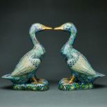 Paar Cloisonné Enten, China, 20. Jahrhundert