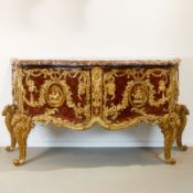 Seltene Prunkkommode, sog. Cabinet á Pans im Louis XV Stil Frankreich, um 1880