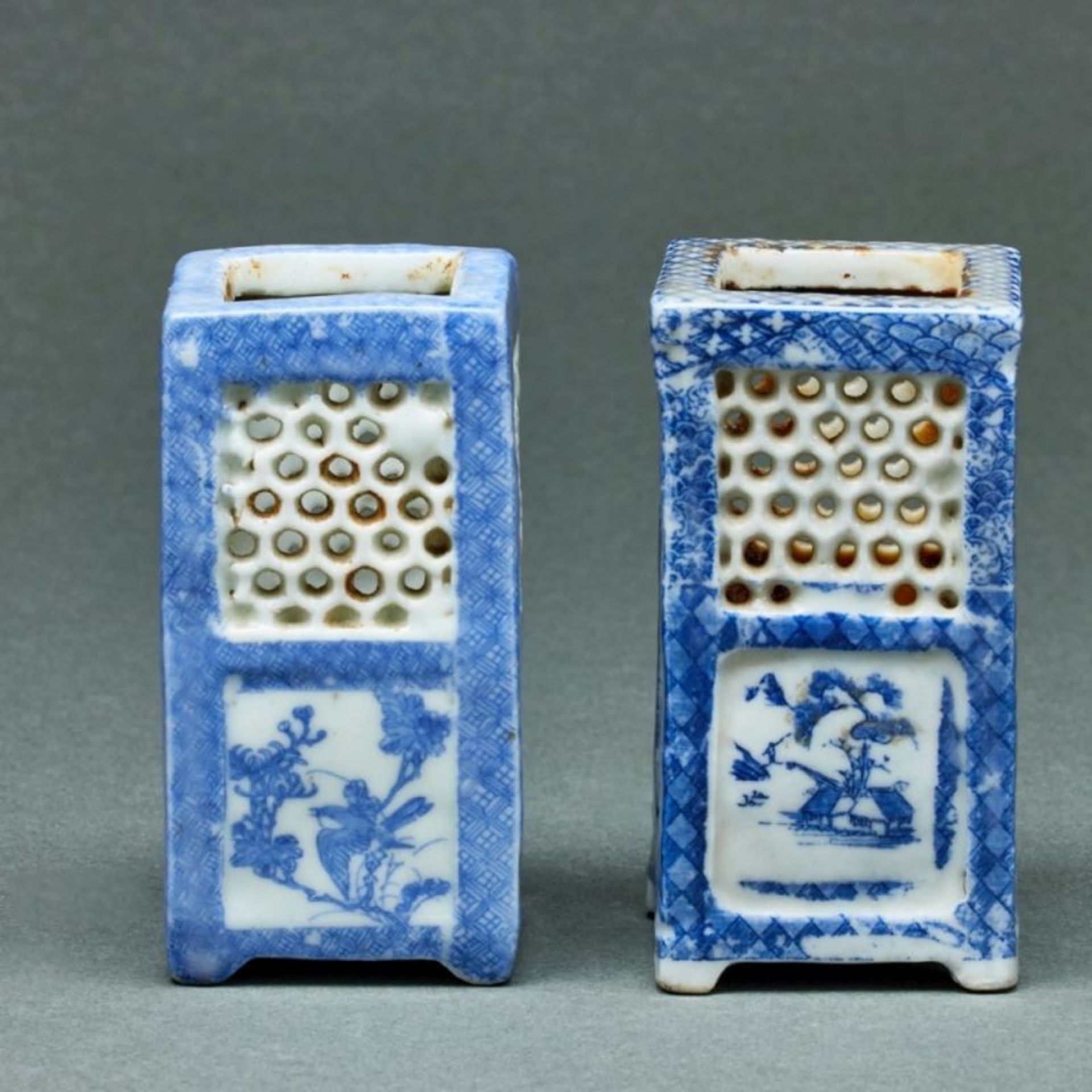 Zwei Tintenfässer, China, Qing-Dynastie, 19. Jahrhundert