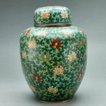 Cloisonne Deckelvase, China, Qing-Dynastie