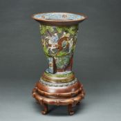 Champlevé Vase, wohl Japan 19. Jahrhundert