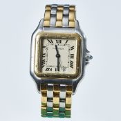 CARTIER - Damenarmbanduhr in Stahl-Gold