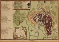 Kupferstecher Ende 18. Jahrhundert, England, Plan von Hannover