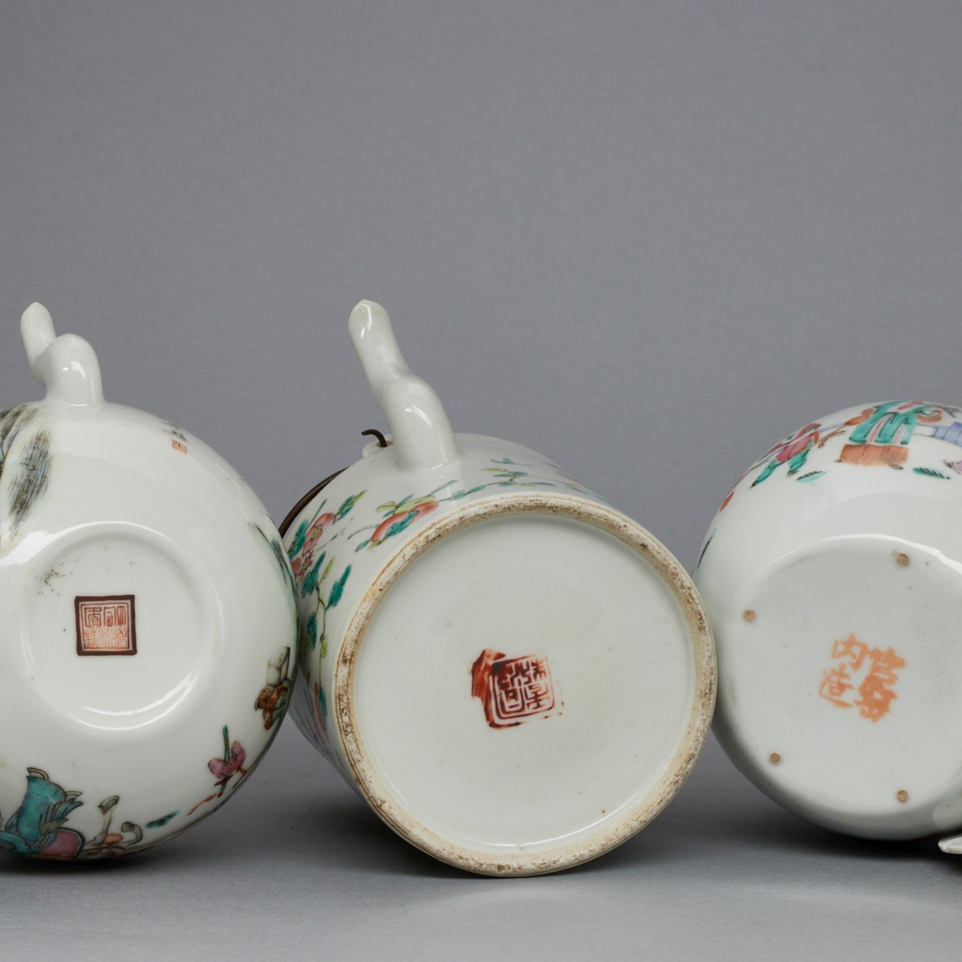 3 Teekannen, China, Qing Dynastie, um 1900 - Bild 4 aus 4